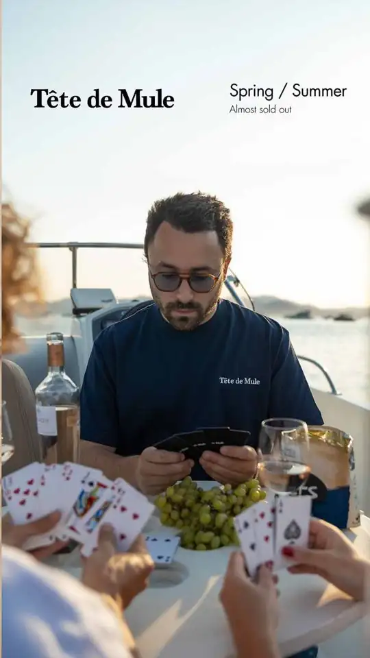 Tête de Mule advertentie op een boot